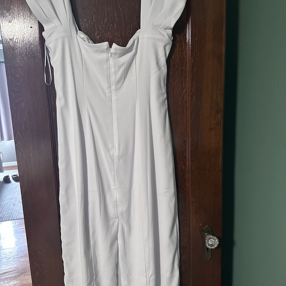 Abercrombie & Fitch White Off the Shoulder Midi Dress - XL - worn once - Picture 3 of 5